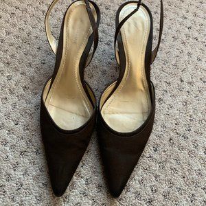 Ann Taylor (Vintage) Brown Satin Shoes